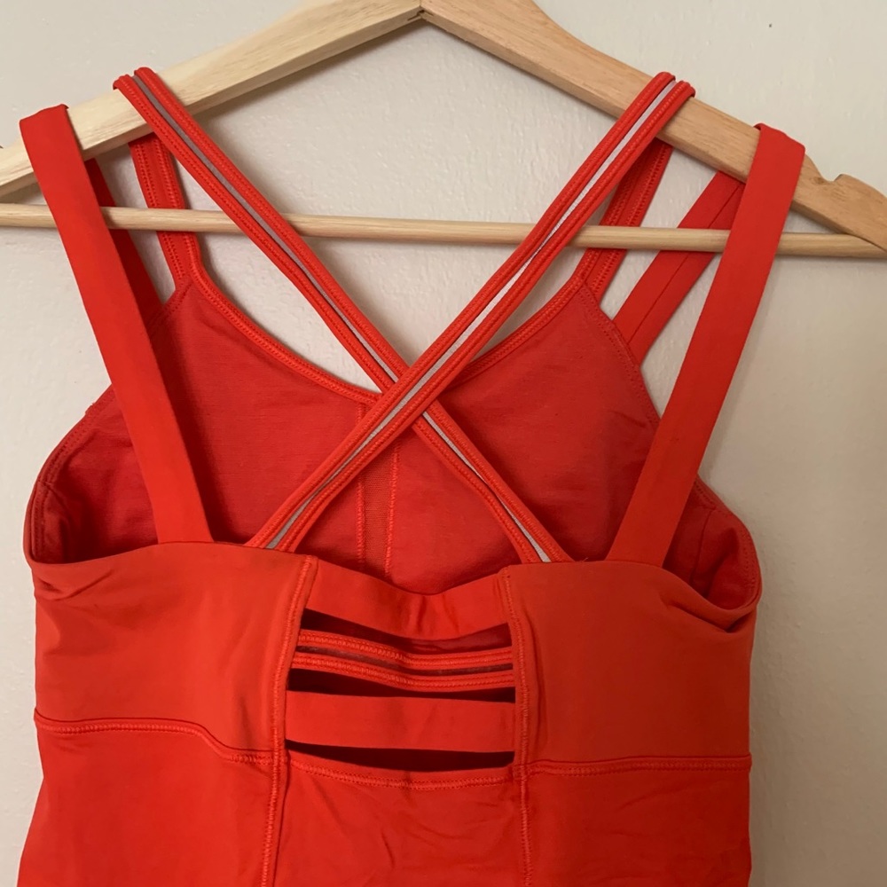 Lululemon red Razorback strappy tank